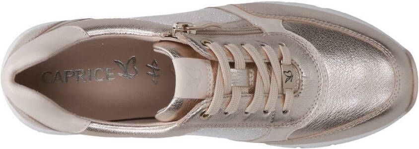Caprice Sneakers met sleehak vrijetijdsschoen lage schoen veterschoen in schoenwijdte h (=zeer breed)