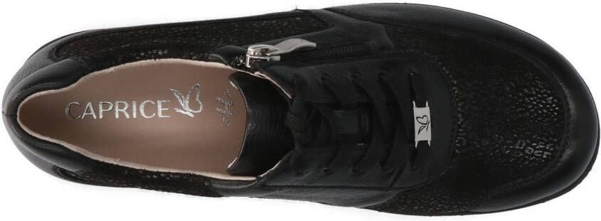 Caprice Sneakers met sleehak vrijetijdsschoen lage schoen veterschoen logo-embleem breedte h