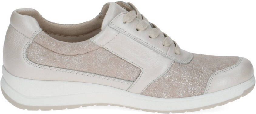 Caprice Sneakers met sleehak vrijetijdsschoen lage schoen veterschoen logo-embleem breedte h