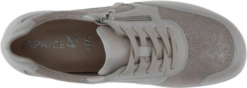 Caprice Sneakers met sleehak vrijetijdsschoen lage schoen veterschoen logo-embleem breedte h