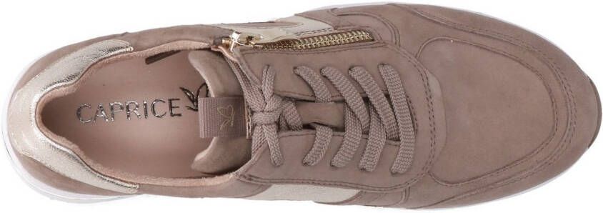 Caprice Sneakers met sleehak vrijetijdsschoen lage schoen veterschoen met contrastafwerking breedte h
