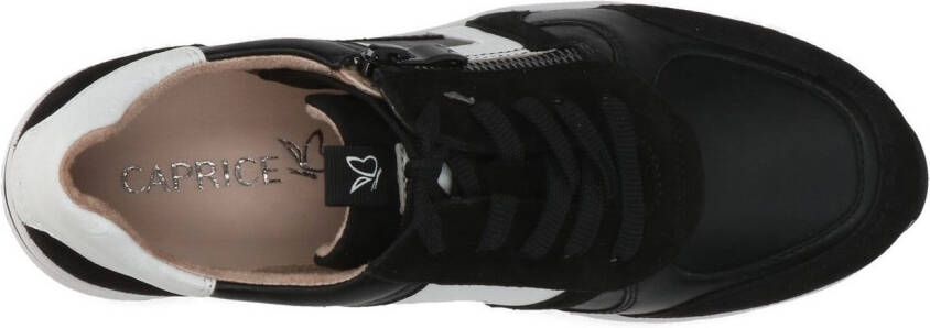Caprice Sneakers met sleehak vrijetijdsschoen lage schoen veterschoen met contrastafwerking breedte h