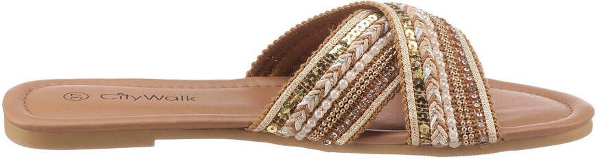 CITY WALK Slippers zomerschoen slippers in boho-look