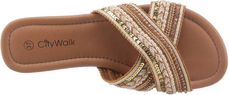 CITY WALK Slippers zomerschoen slippers in boho-look