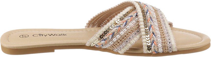 CITY WALK Slippers zomerschoen slippers in boho-look