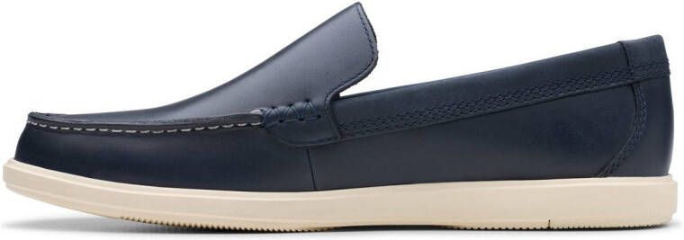 Clarks Bootschoenen Bratton Loafer bootsschoen mocassin slip-on sneaker met siernaad