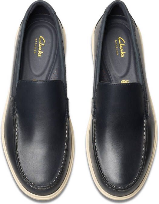 Clarks Bootschoenen Bratton Loafer bootsschoen mocassin slip-on sneaker met siernaad