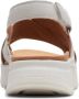 Clarks Zomer Platte Sandalen Vrouwen White Dames - Thumbnail 14