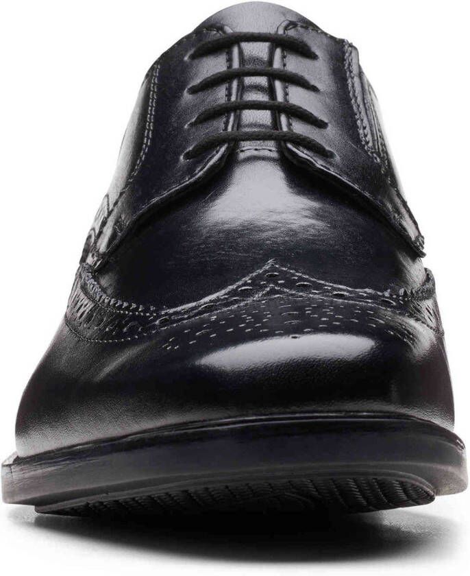 Clarks Zwarte Leren Brogue Schoenen Black Heren - Foto 4