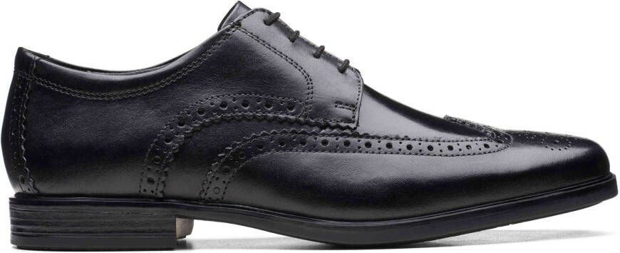 Clarks Zwarte Leren Brogue Schoenen Black Heren - Foto 5