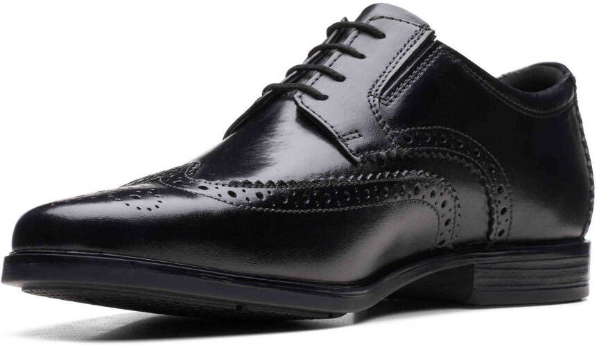 Clarks Zwarte Leren Brogue Schoenen Black Heren - Foto 7