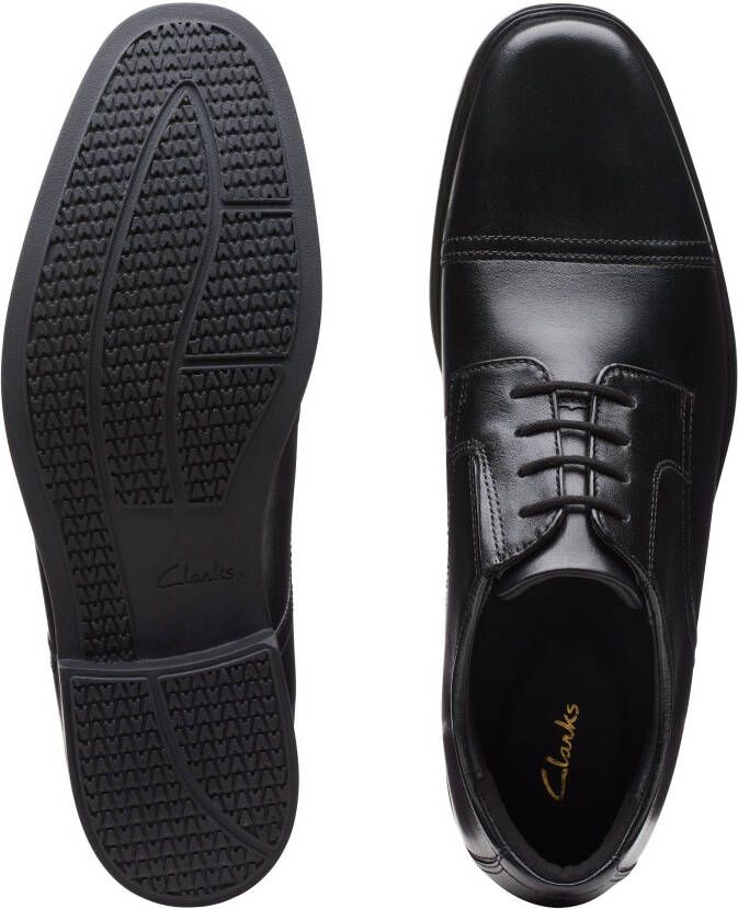 Clarks Veterschoenen Howard Cap in elegante uitstraling vrijetijdsschoen lage schoen veterschoen