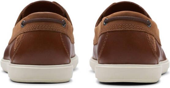 Clarks Veterschoenen Bratton Boat bootsschoen mocassin slip-on sneaker met siernaad