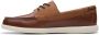 Clarks Veterschoenen Bratton Boat bootsschoen mocassin slip-on sneaker met siernaad - Thumbnail 6