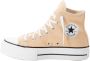 Converse Dames Hoge sneakers Chuck Taylor All Star Lift Hi Beige Textiel - Thumbnail 4