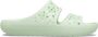 Crocs Dames Slipper Classic Floral Cut Out Sandaal Jade Tint GROEN - Thumbnail 6