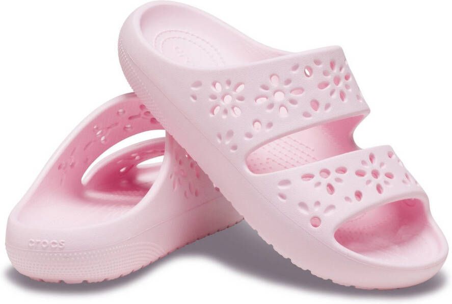 Crocs Badslippers Classic Floral Cut Out Sandal