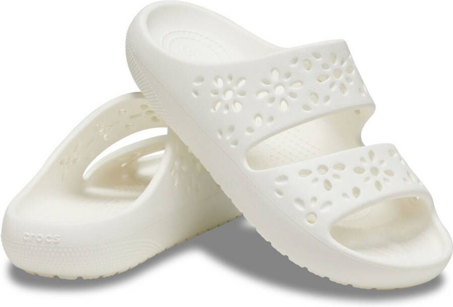 Crocs Badslippers Classic Floral Cut Out Sandal