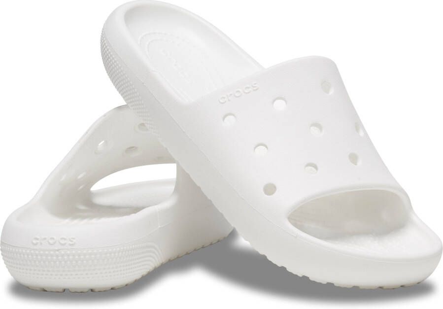 Crocs Badslippers Classic Slide V2 zomerschoen poolslides slippers met ventilatieopeningen g-breedte