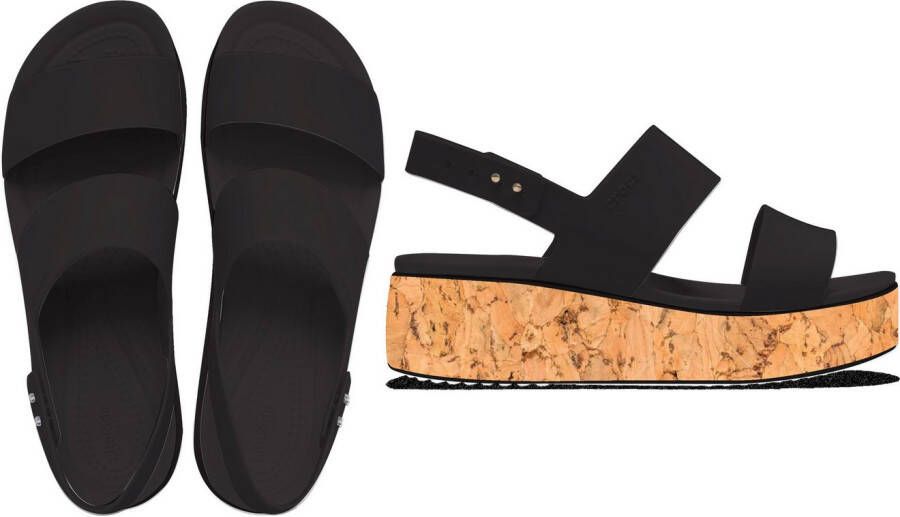 Crocs Sleehaksandaaltjes Brooklyn Cork Low Wedge