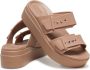 Crocs Brooklyn Low Wedge Sandal 207431-2Q9 Vrouwen Bruin Slippers - Thumbnail 8