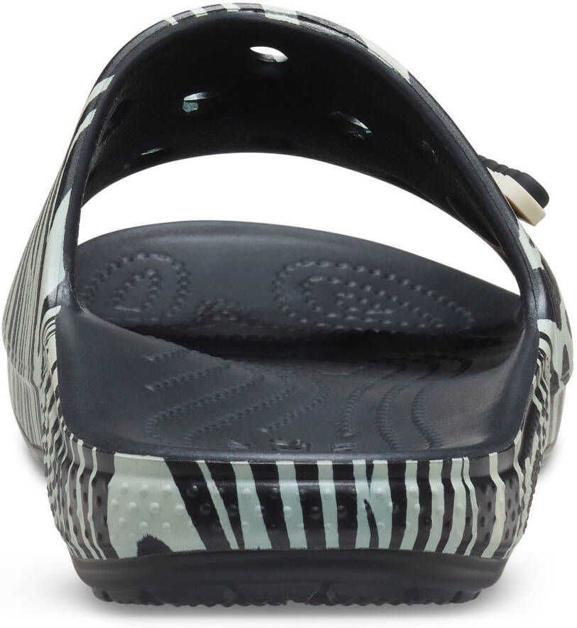 Crocs Slippers Classic Animal Remix Slide met band in animal look