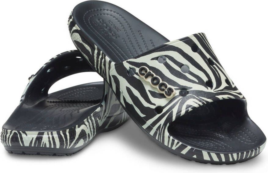 Crocs Slippers Classic Animal Remix Slide met band in animal look