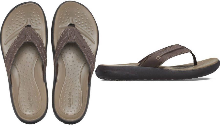 Crocs Teenslippers Yukon Vista II Flip sandaal zomerschoen met decoratieve stiksel