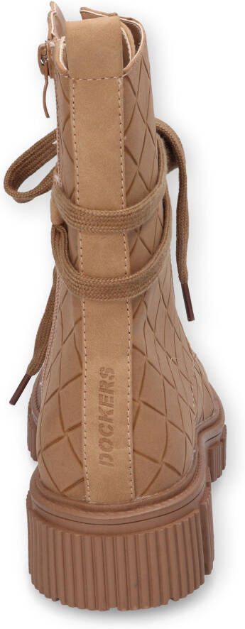 Dockers by Gerli Hoge veterschoenen in gestikte look