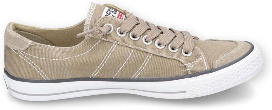 Dockers by Gerli Slip-on sneakers vrijetijdsschoen retro sneaker fake veters in coole jeanslook