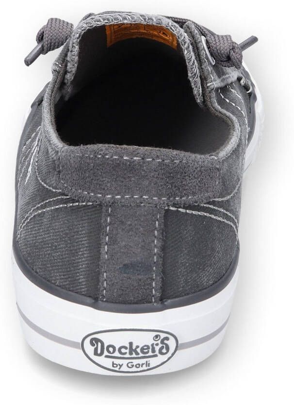 Dockers by Gerli Slip-on sneakers vrijetijdsschoen retro sneaker fake veters in coole jeanslook
