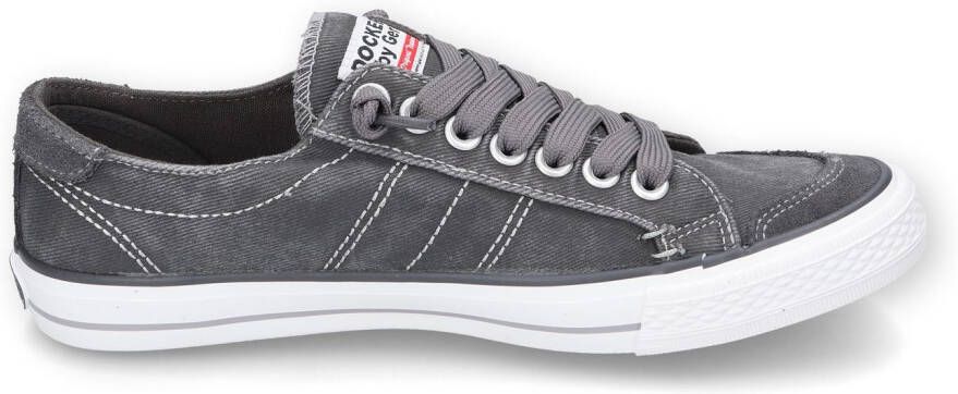 Dockers by Gerli Slip-on sneakers vrijetijdsschoen retro sneaker fake veters in coole jeanslook