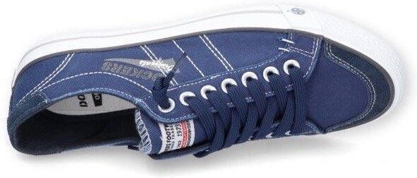 Dockers by Gerli Slip-on sneakers vrijetijdsschoen retro sneaker fake veters in coole jeanslook