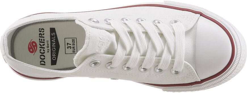 Dockers by Gerli Sneakers met subtiele logo-borduurwerk vrijetijdsschoen lage schoen veterschoen - Foto 7