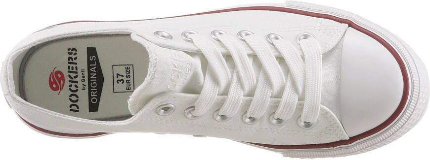 Dockers by Gerli Sneakers met subtiele logo-borduurwerk vrijetijdsschoen lage schoen veterschoen