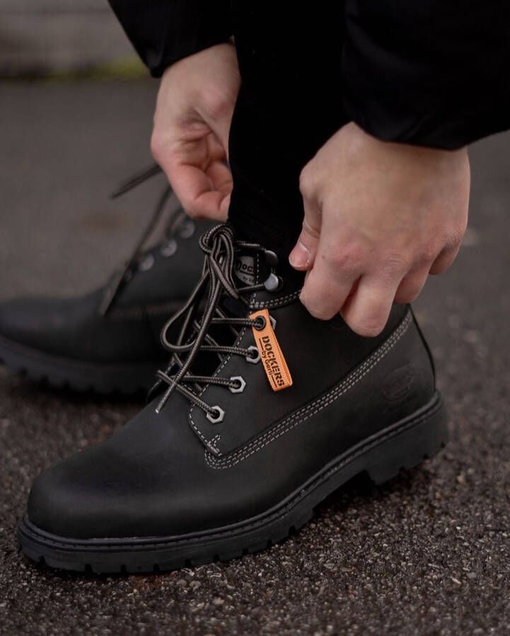 Dockers by Gerli Winterlaarzen Werkschoenen veterschoenen met blokhak