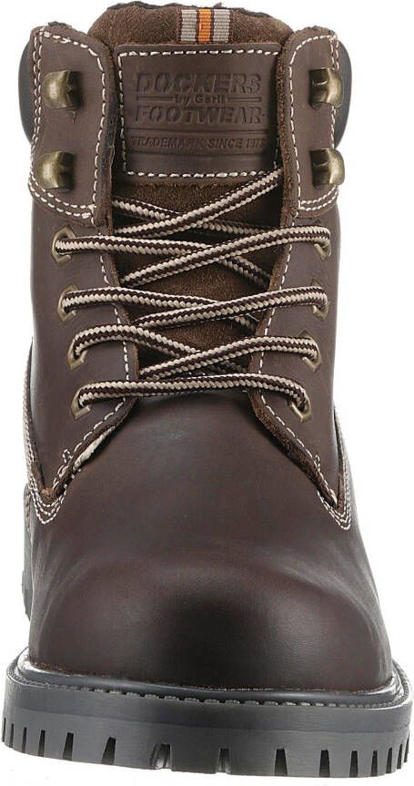 Dockers by Gerli Winterlaarzen Werkschoenen veterschoenen met blokhak