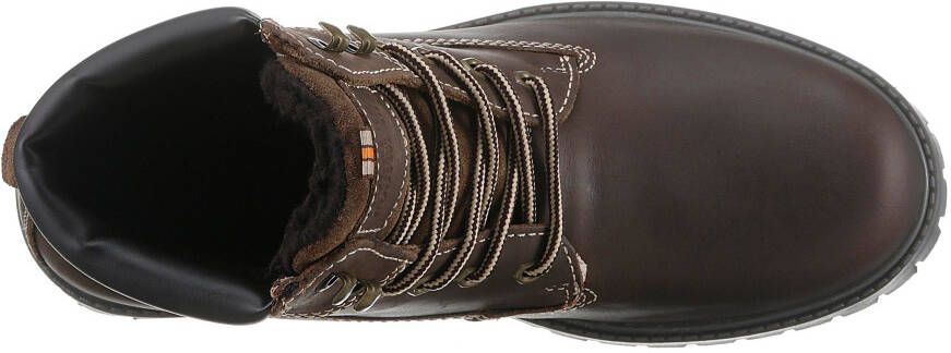 Dockers by Gerli Winterlaarzen Werkschoenen veterschoenen met blokhak