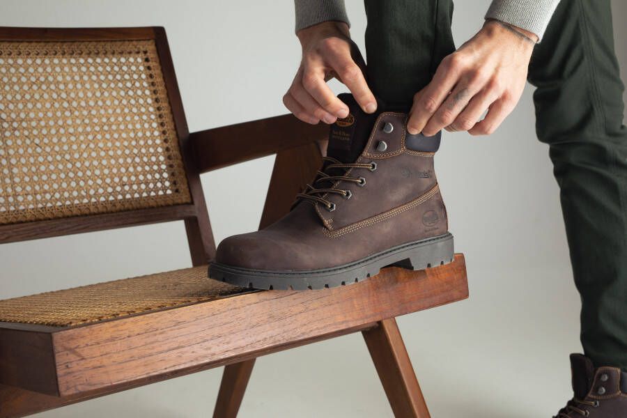 Dockers by Gerli Winterlaarzen Werkschoenen veterschoenen met blokhak