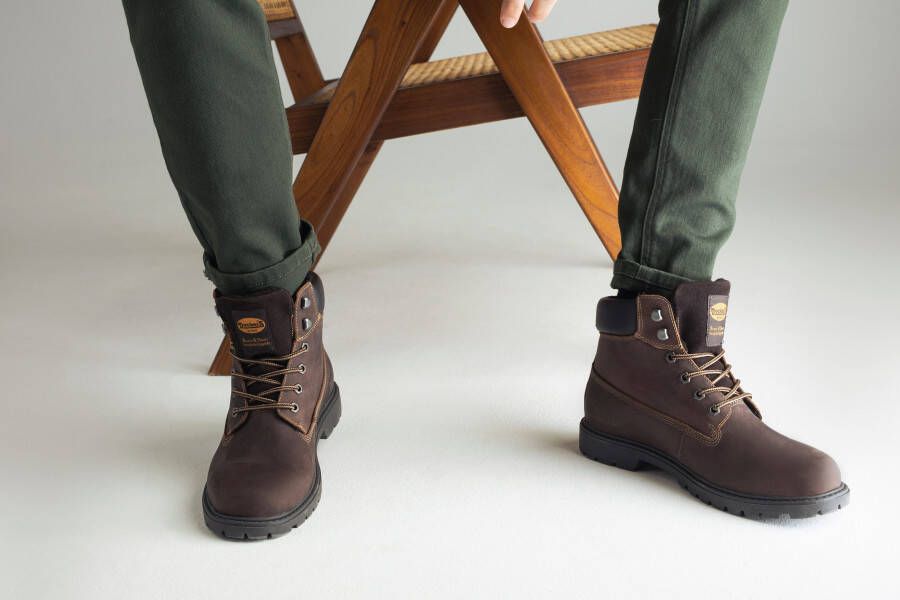 Dockers by Gerli Winterlaarzen Werkschoenen veterschoenen met blokhak