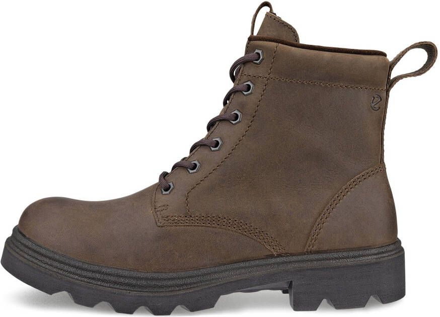 Ecco Hoge veterschoenen Grainer W ankle boot winter boots block heel with lambswool lining