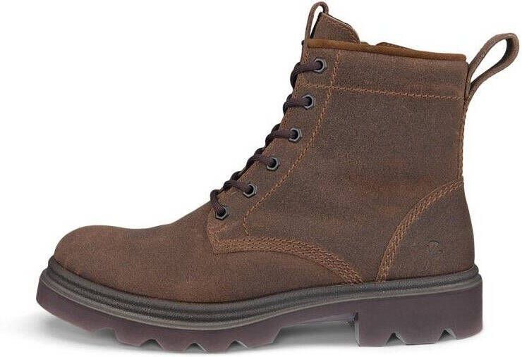 Ecco Hoge veterschoenen Grainer W ankle boot winter boots block heel with lambswool lining