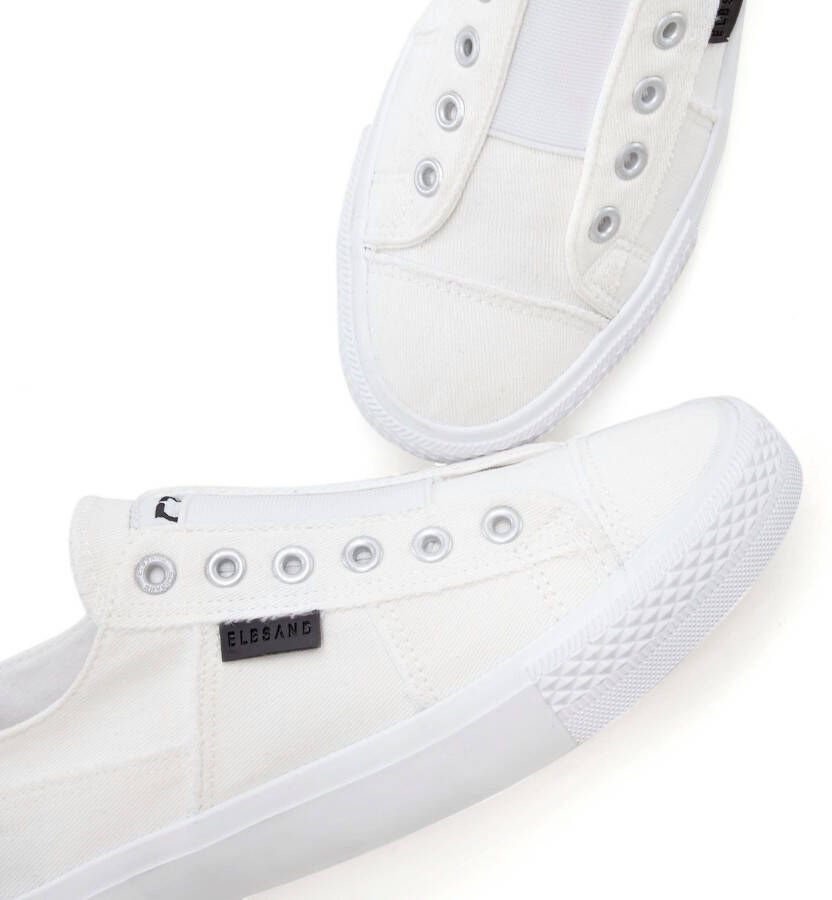 Elbsand Slip-on sneakers uit textiel comfortabele elastische inzet lage schoen casual schoen slipper
