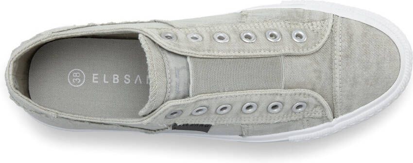 Elbsand Slip-on sneakers uit textiel comfortabele elastische inzet lage schoen casual schoen slipper