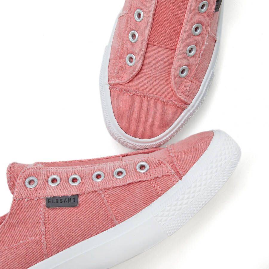 Elbsand Slip-on sneakers uit textiel comfortabele elastische inzet lage schoen casual schoen slipper