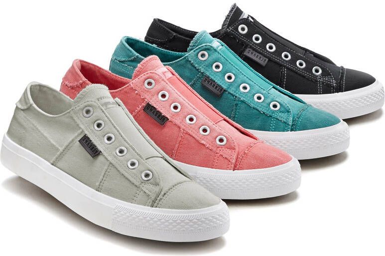 Elbsand Slip-on sneakers uit textiel comfortabele elastische inzet lage schoen casual schoen slipper