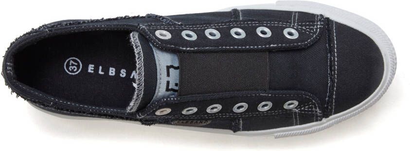 Elbsand Slip-on sneakers uit textiel comfortabele elastische inzet lage schoen casual schoen slipper