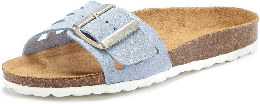 Elbsand Slippers Sandalen van hoogwaardig leer met zacht comfortkurk voetbed