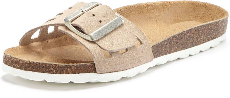 Elbsand Slippers Sandalen van hoogwaardig leer met zacht comfortkurk voetbed