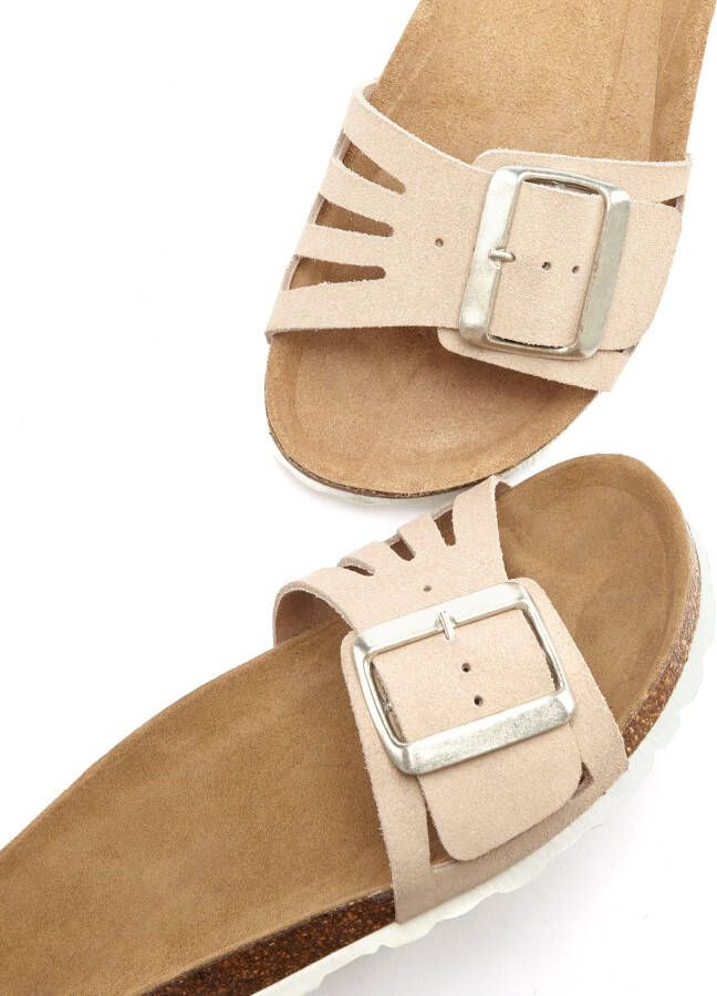 Elbsand Slippers Sandalen van hoogwaardig leer met zacht comfortkurk voetbed